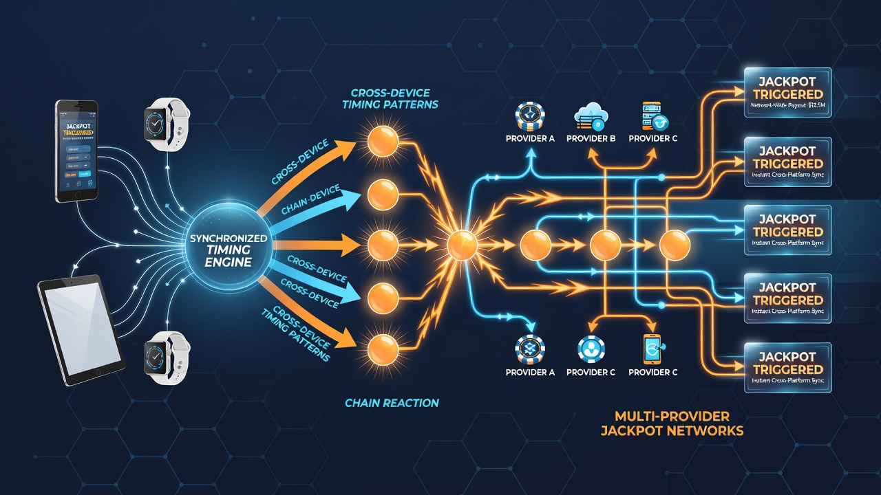 Illustration von Kettenreaktionen durch Timing in Jackpot-Netzwerken