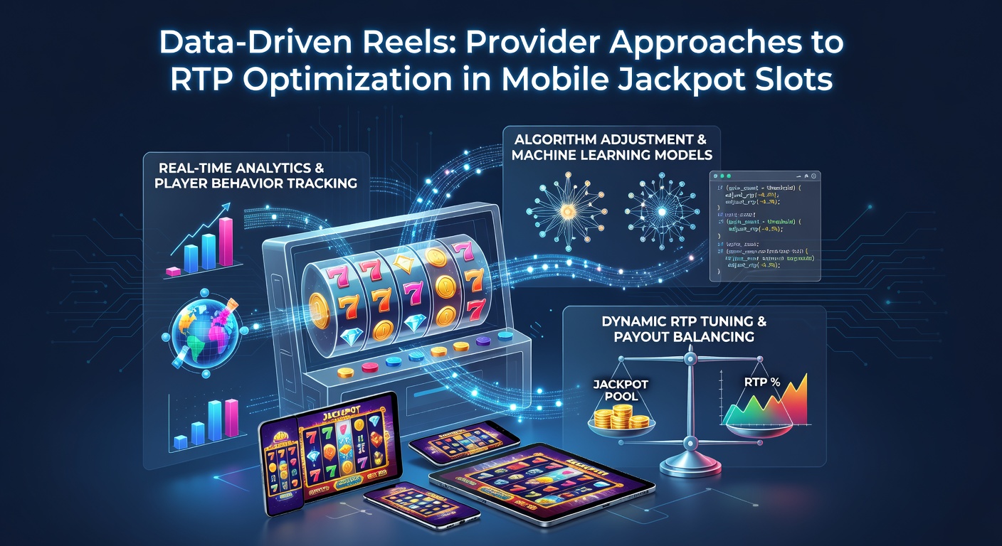 Grafik zeigt Datenströme und Walzen von mobilen Jackpot-Slots mit RTP-Kurven im Hintergrund