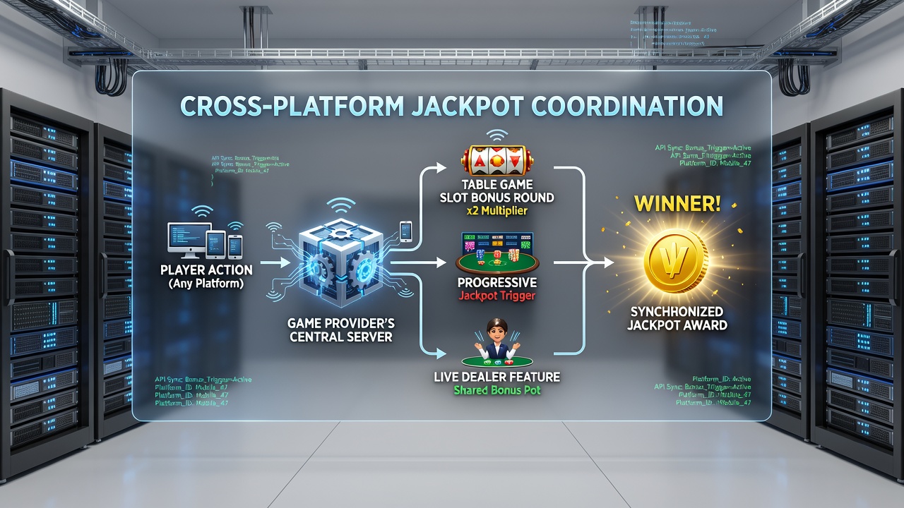 Synchronisierte Bonus-Auslöser in einem Multi-Anbieter-Jackpot-Netzwerk mit Fokus auf mobile und stationäre Geräte