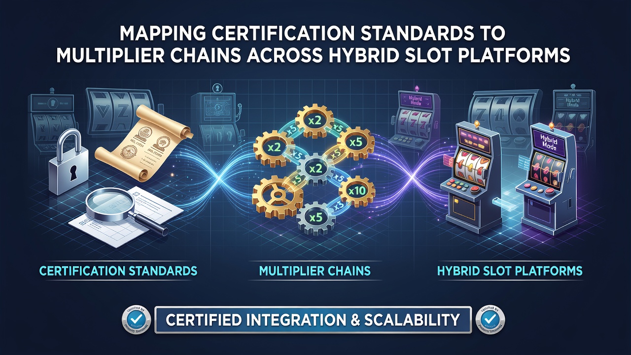 Visualisierung der Zertifizierungsstandards und Multiplikator-Ketten in hybriden Slot-Plattformen
