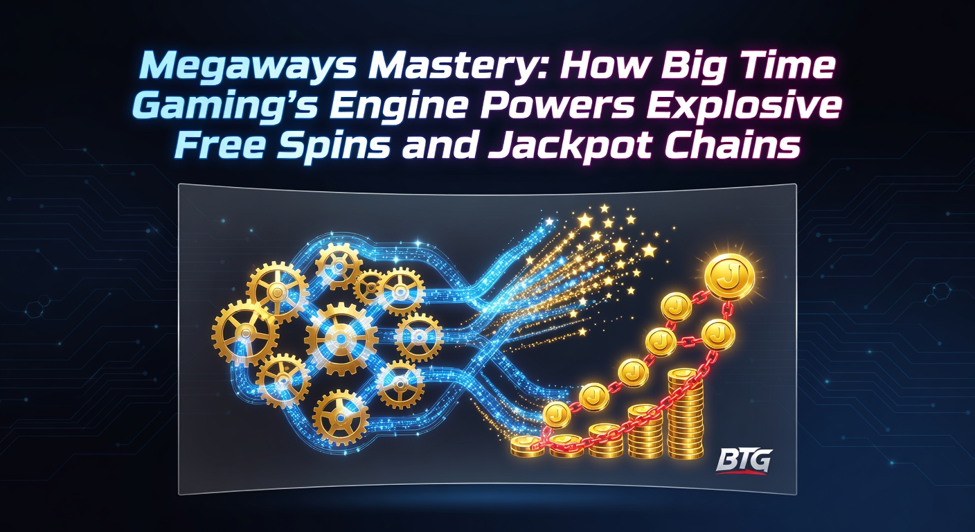 Jackpot-Kette in Aktion: Megaways-Slot mit anhaltenden Multiplikatoren und kaskadierenden Gewinnen bei Big Time Gaming