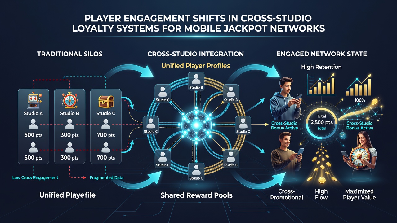 Visualisierung von Engagement-Verschiebungen in cross-studio Treuesystemen für Jackpots