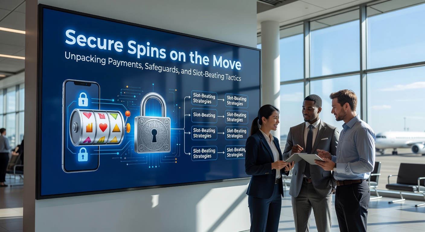 Grafik mit Slot-Rollen auf Smartphone-Bildschirm, versehen mit Schild-Symbolen für Sicherheit und Strategie-Icons