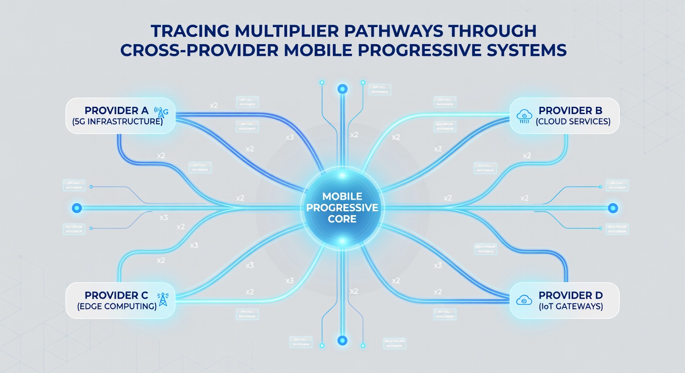 Visualisierung der Datenflüsse und Multiplikator-Ketten in cross-provider progressiven Systemen
